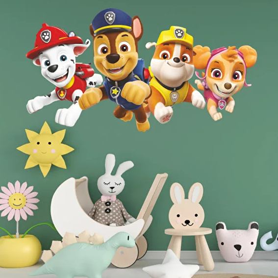 Sevimli Köpek Dostlar Duvar Sticker